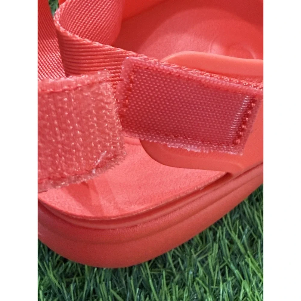 Crocs Soho Y Strap Sandal Chunky Platform Bright Orange Women's 11